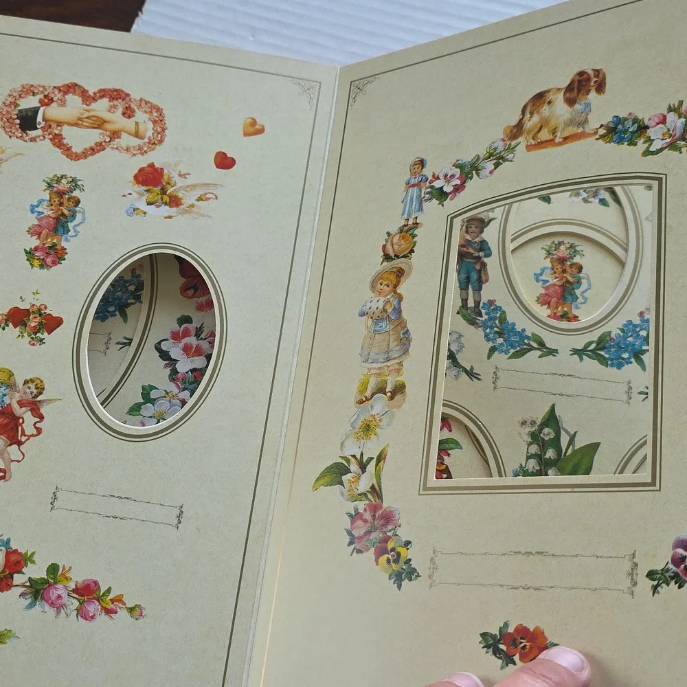 Victorian Style Floral Photograph Album 1997  Vintage Scrapbook Inspired 8.5x11
